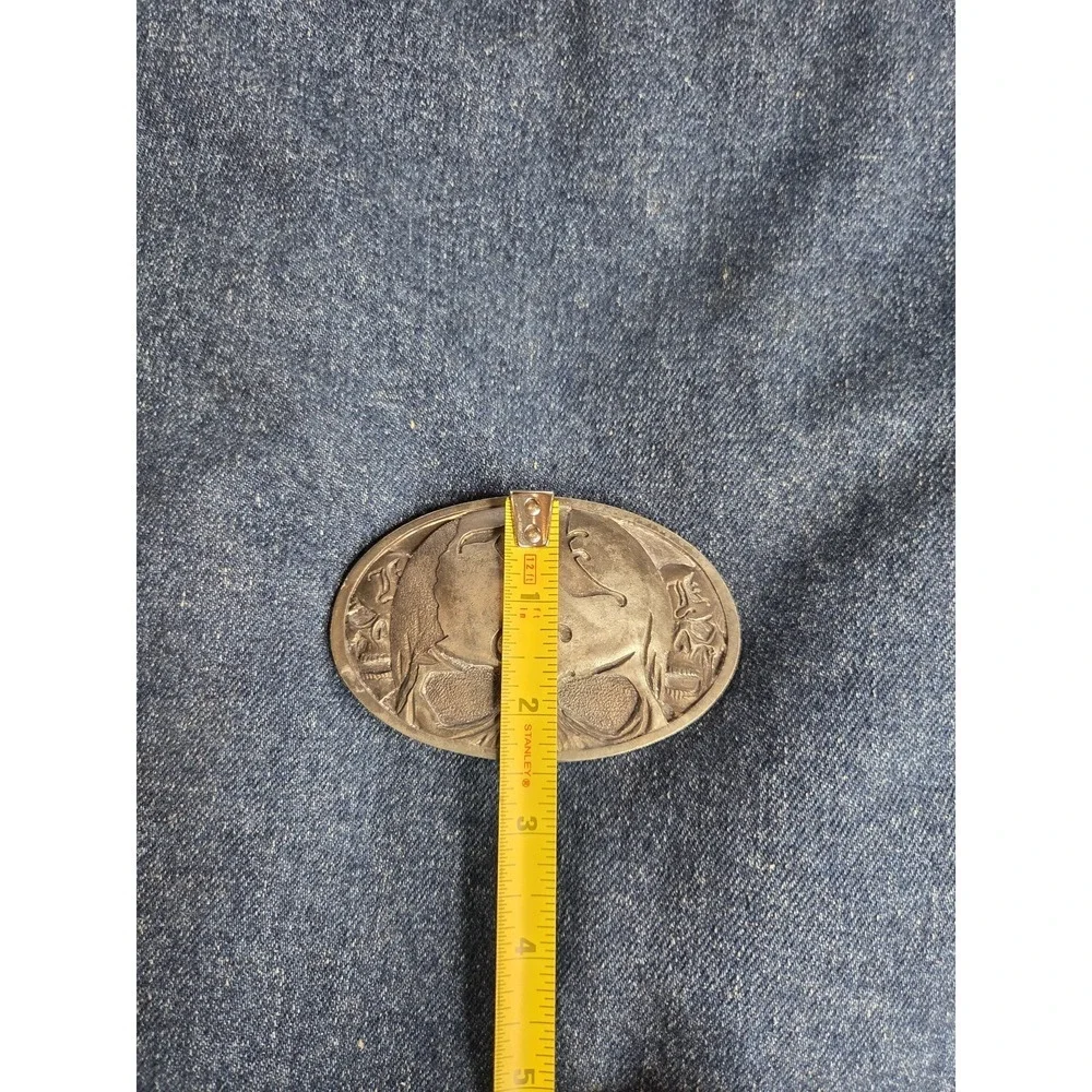 Vintage Solid Metal Pirates Belt Buckle Skull Nautical